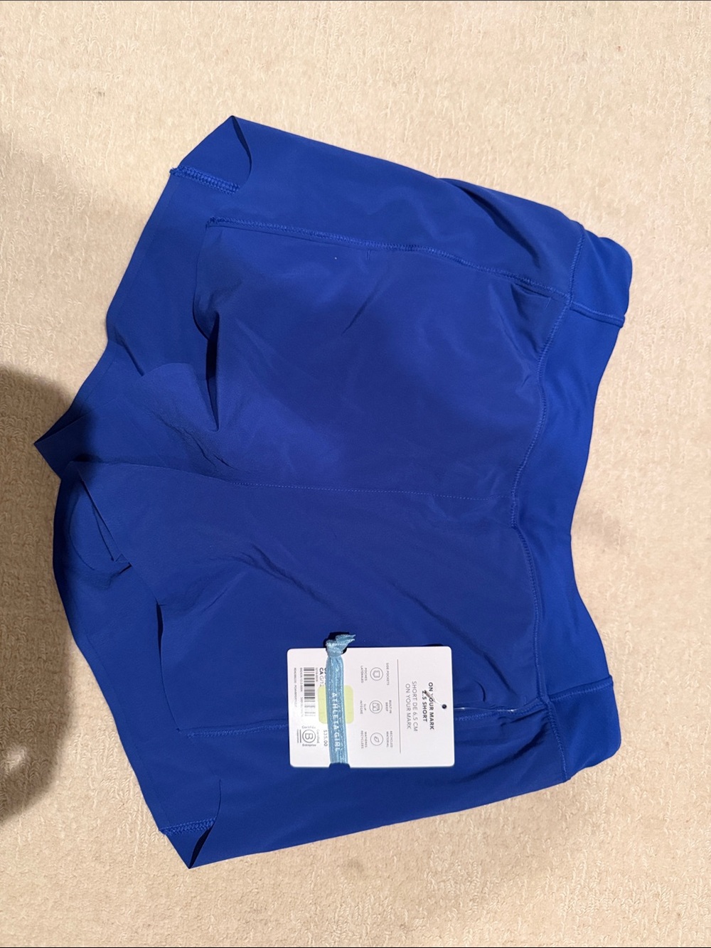Athleta Cobalt Blue Bike Shorts